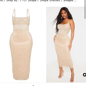 New Pretty little thing Gold Dress